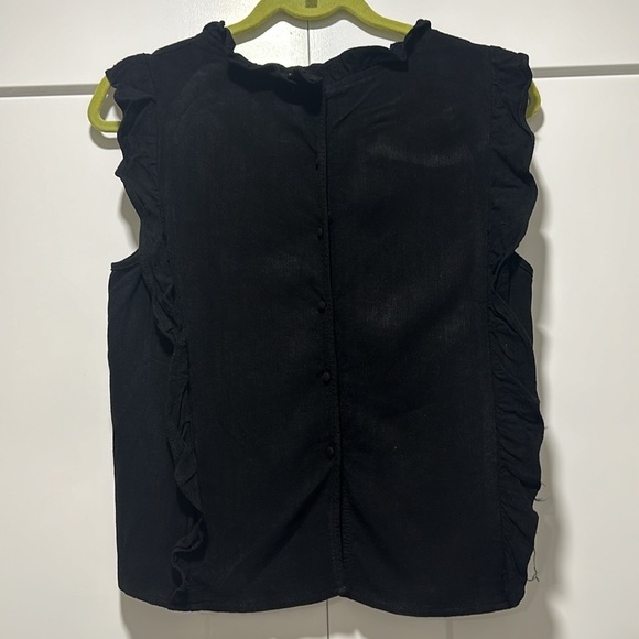 Black cropped blouse - Picture 3 of 4